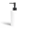 Gifi Aménagement Salle De Bain^Distributeur de savon à pompe Ø6,8x18,5cm plastique noir et blanc
