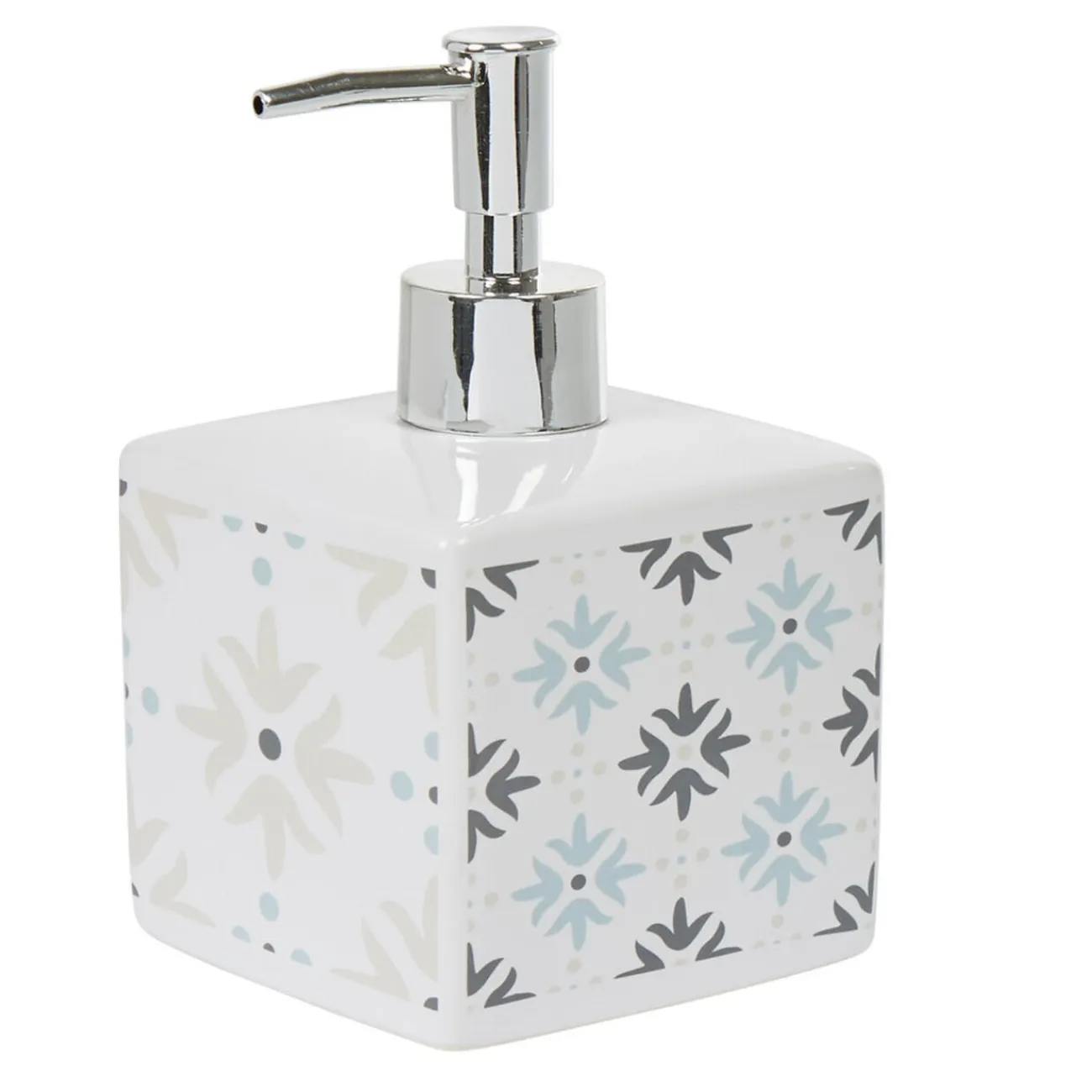 Gifi Aménagement Salle De Bain^Distributeur à savon blanc design carreau de ciment