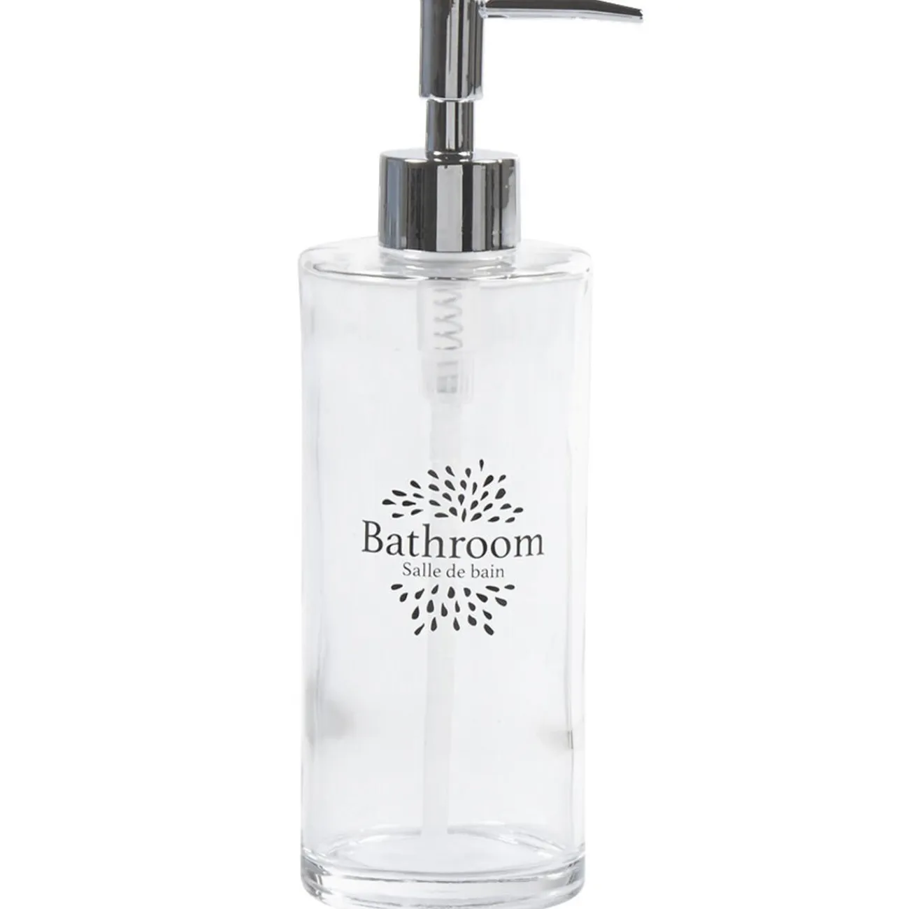 Gifi Aménagement Salle De Bain^Distributeur à savon design fleur avec inscription bathroom