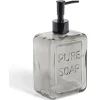 Gifi Aménagement Salle De Bain^Distributeur à savon 500ml inscription Pure Soap en verre 4 coloris