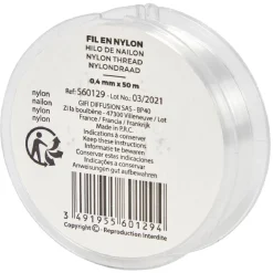 Gifi Quincaillerie^Fil nylon transparent 0,4 mm x 50 m
