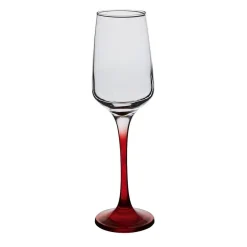 Sale Gifi Flûte à champagne rouge translucide x6