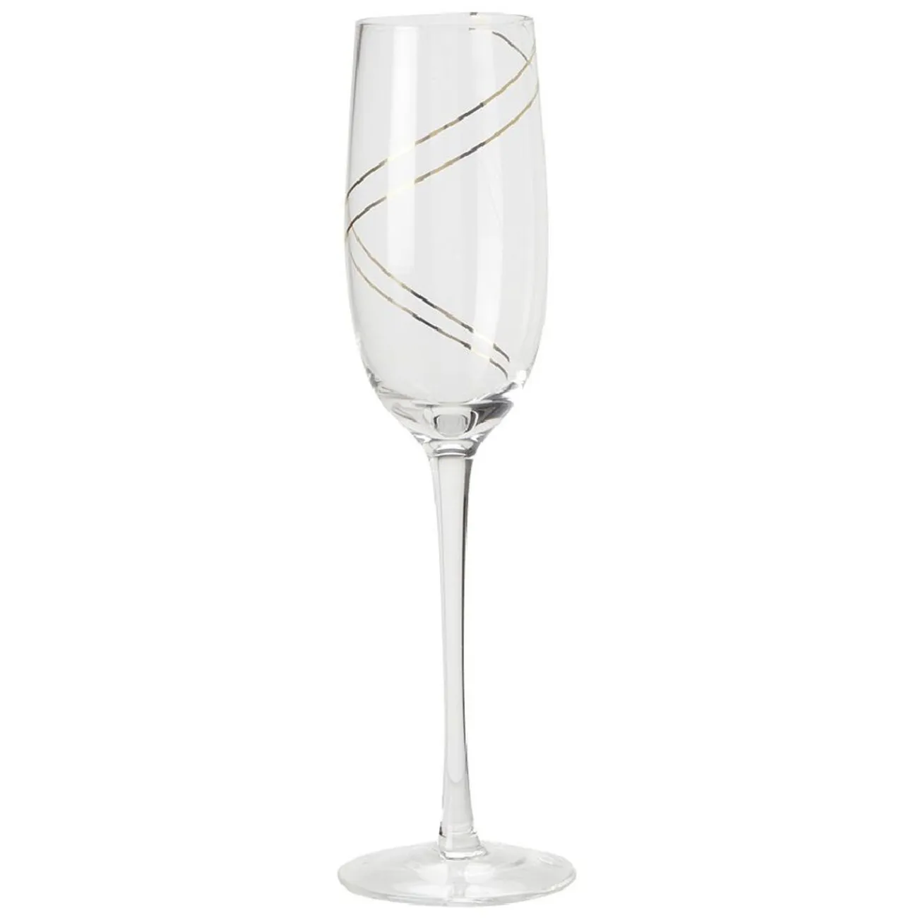 Sale Gifi Flûte verre transparent liseré doré x4