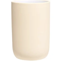 Gifi Aménagement Salle De Bain^Gobelet céramique rose intérieur blanc Ø6,8xH10cm