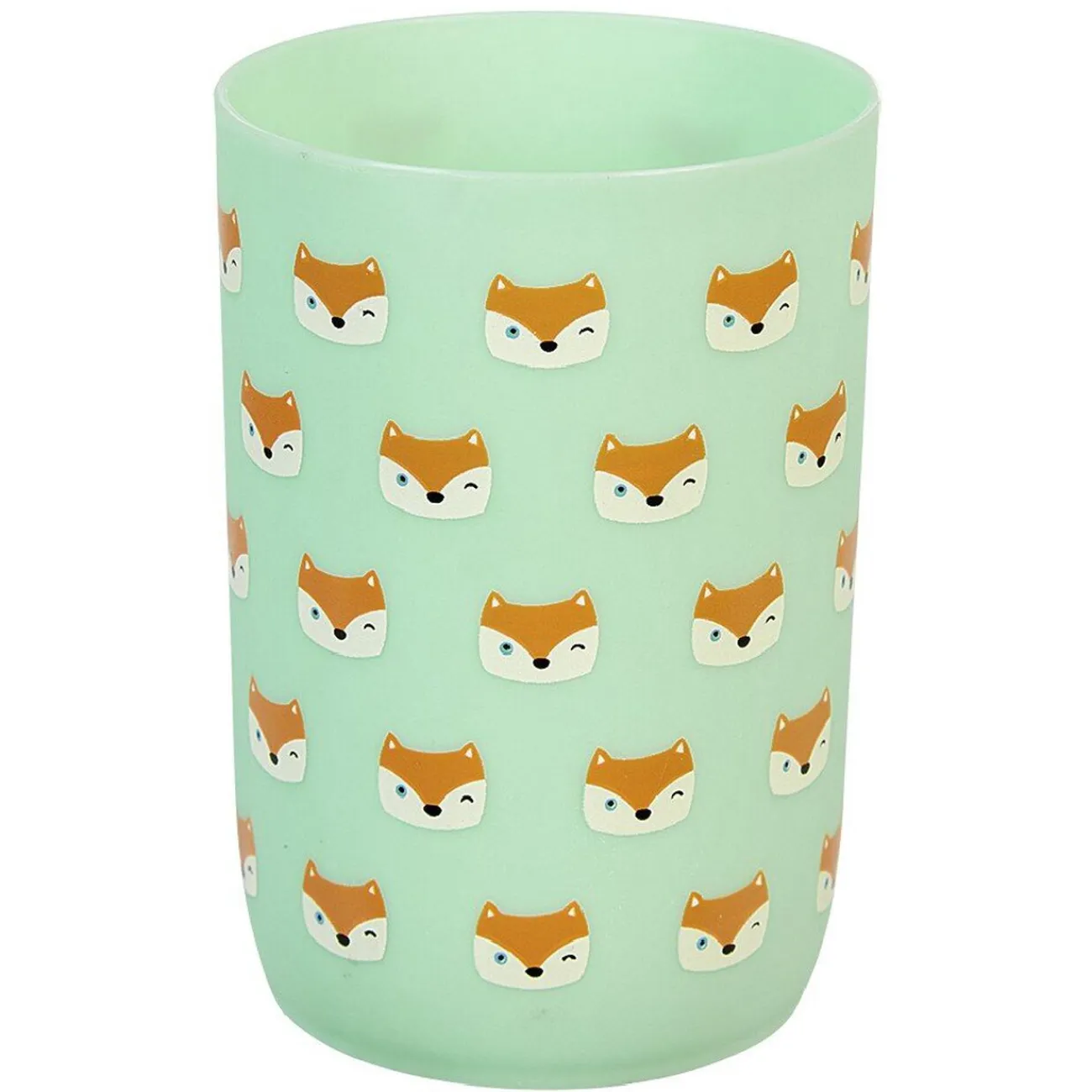 Gifi Aménagement Salle De Bain^Gobelet enfant salle de bain vert motif tête de renard orange