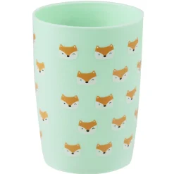 Gifi Aménagement Salle De Bain^Gobelet enfant salle de bain vert motif tête de renard orange