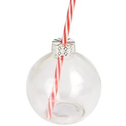 Best Gifi Gobelet forme de boule de Noël avec paille