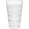 Best Gifi Gobelet haut verre transparent rayure horizontale blanche 30cl x3