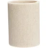 Gifi Aménagement Salle De Bain^Gobelet plastique beige effet texturé Ø7,3xH10cm