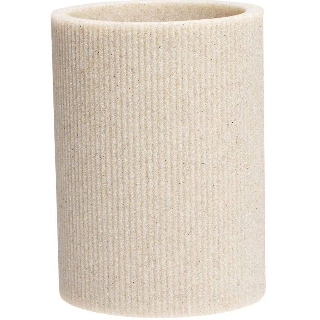 Gifi Aménagement Salle De Bain^Gobelet plastique beige effet texturé Ø7,3xH10cm