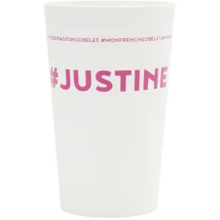Sale Gifi Gobelet plastique prénom #JUSTINE 33cl