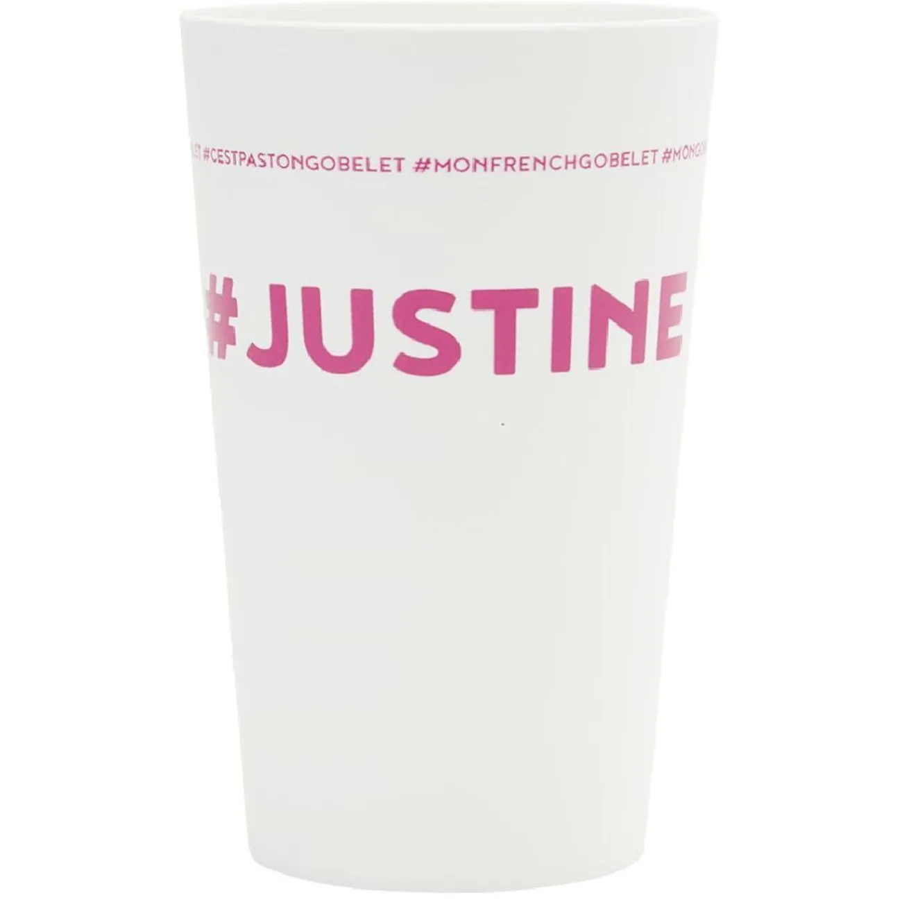 Sale Gifi Gobelet plastique prénom #JUSTINE 33cl