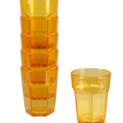 Sale Gifi Gobelet plastique rigide orange transparent x6