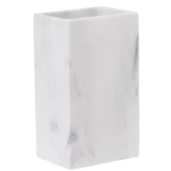 Gifi Aménagement Salle De Bain^Gobelet salle de bain céramique blanc effet marbre