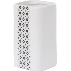 Gifi Aménagement Salle De Bain^Gobelet salle de bain céramique motif nordique noir blanc