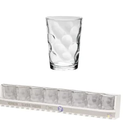 Sale Gifi Gobelet verre motif embossé transparent 20 cl x8