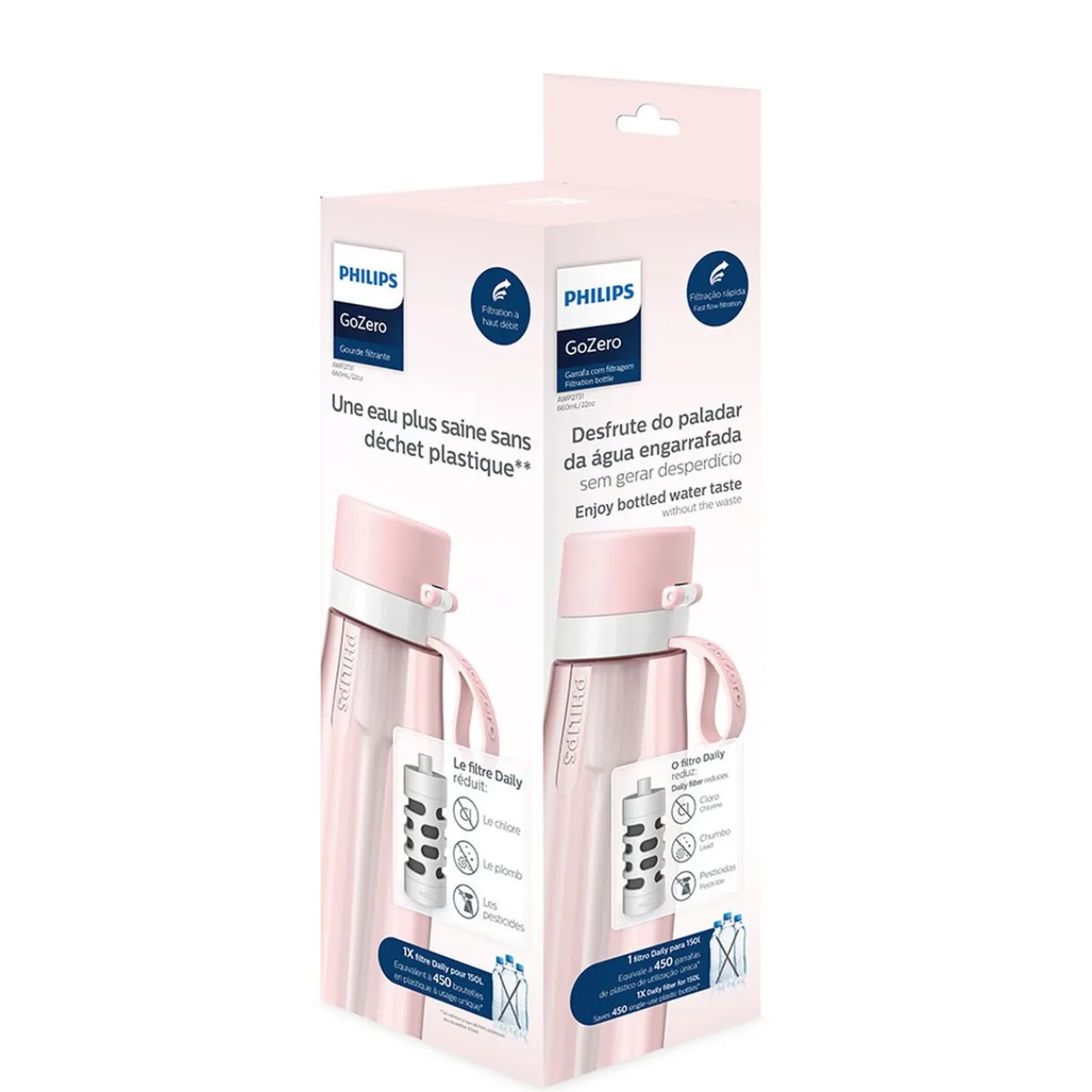 Sale Gifi Gourde filtrante Philips Go Zero Daily Rose