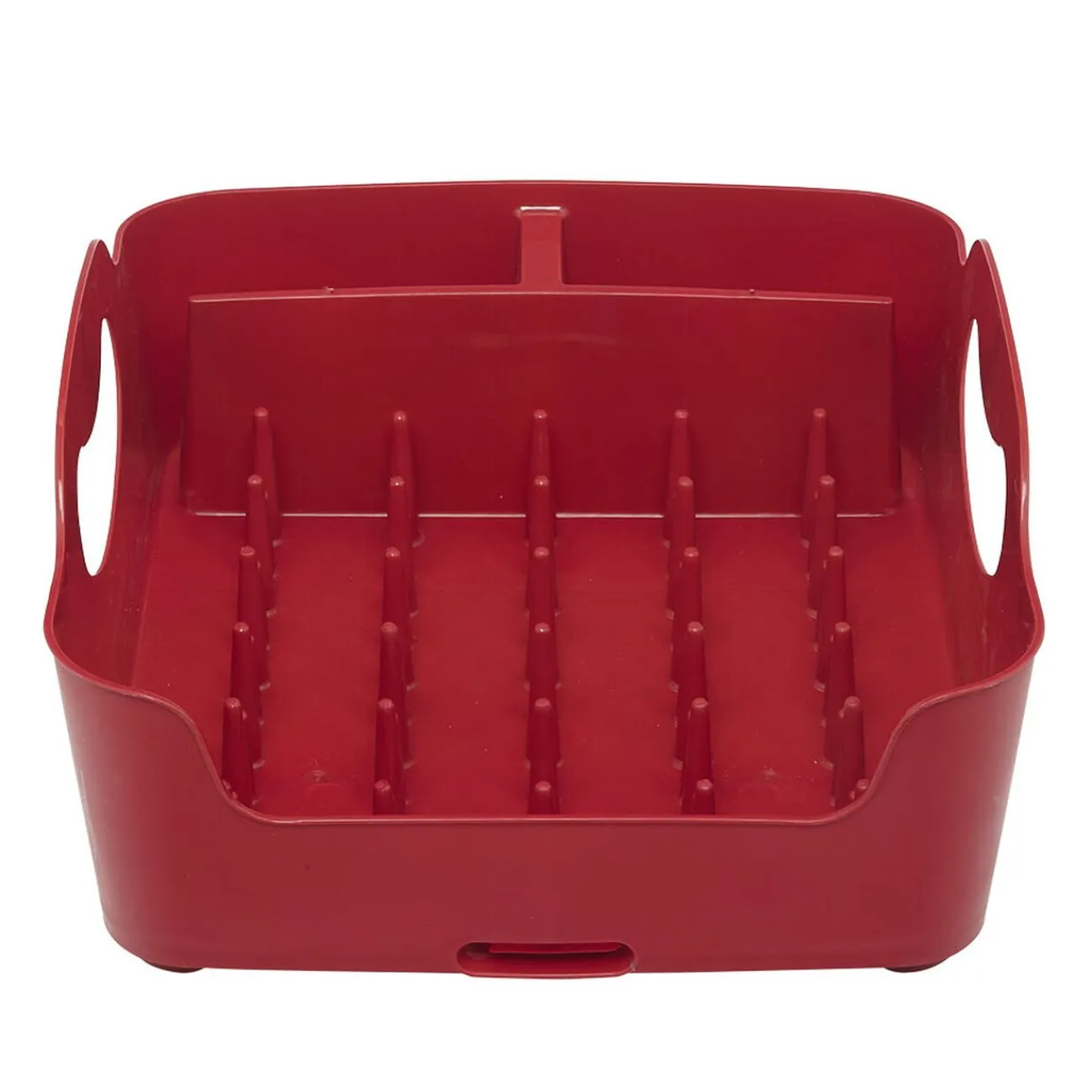 Gifi Entretien Du Linge|Égouttoir à vaisselle 3 compartiments rouge