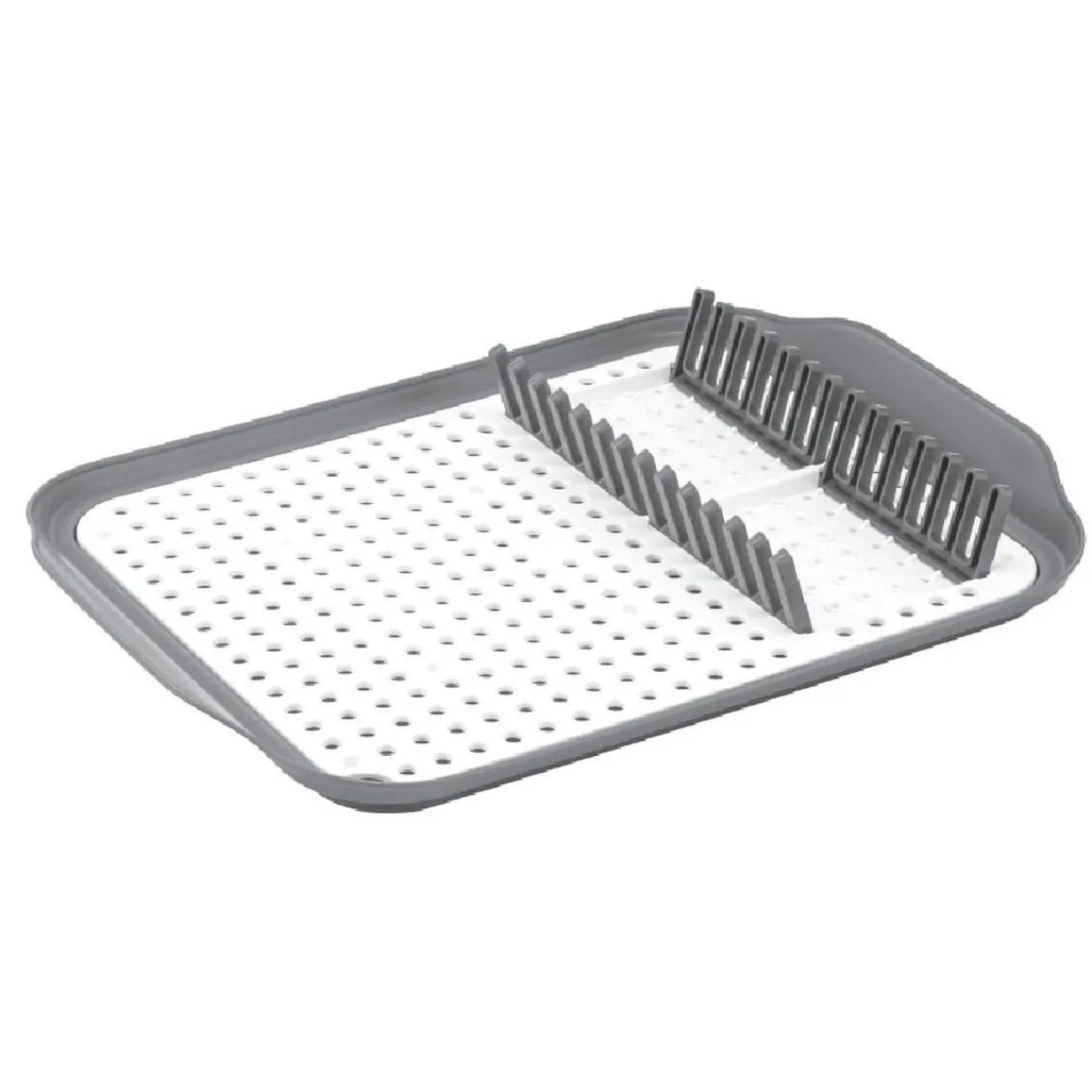 Best Gifi Égouttoir à vaisselle 30,3x41,5x3,8cm plastique gris et blanc