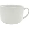 Sale Gifi Jumbo en porcelaine 45 cl uni lin avec rainures verticales en relief