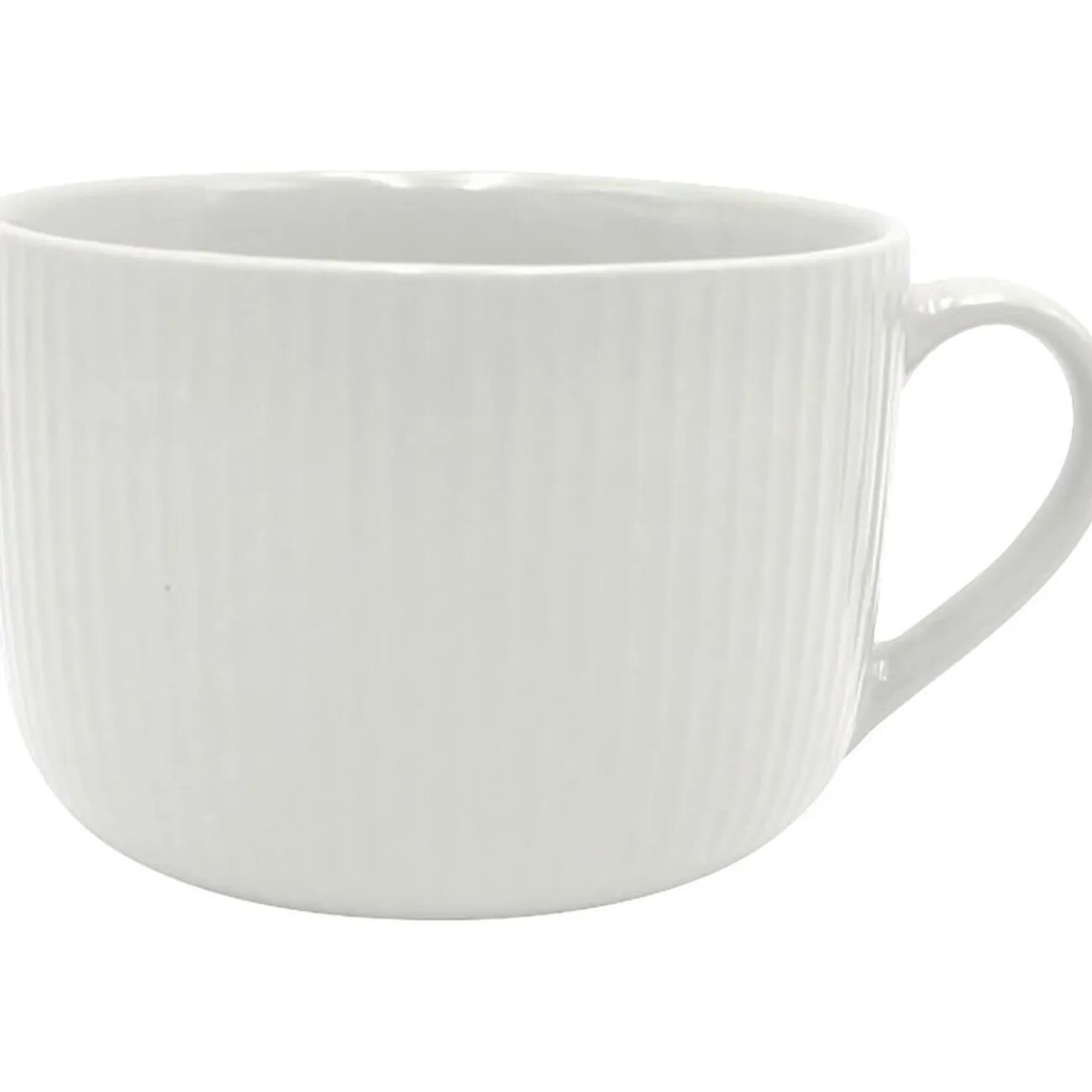 Sale Gifi Jumbo en porcelaine 45 cl uni lin avec rainures verticales en relief
