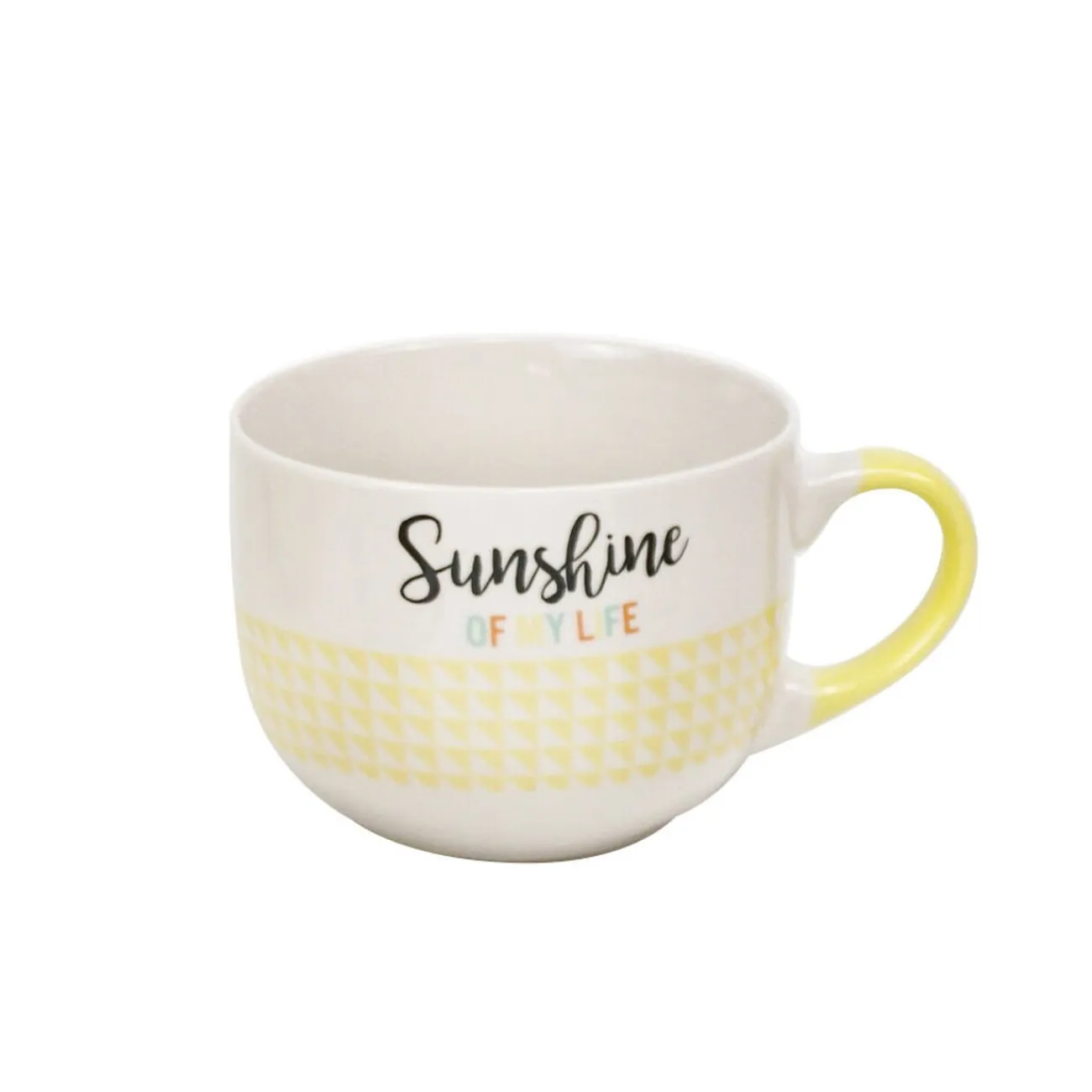 Sale Gifi Jumbo porcelaine jaune avec inscription "Sunshine of my Life" 47 cl