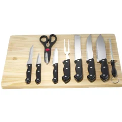 Best Gifi Kit de découpe avec planche en bois et 9 ustensiles