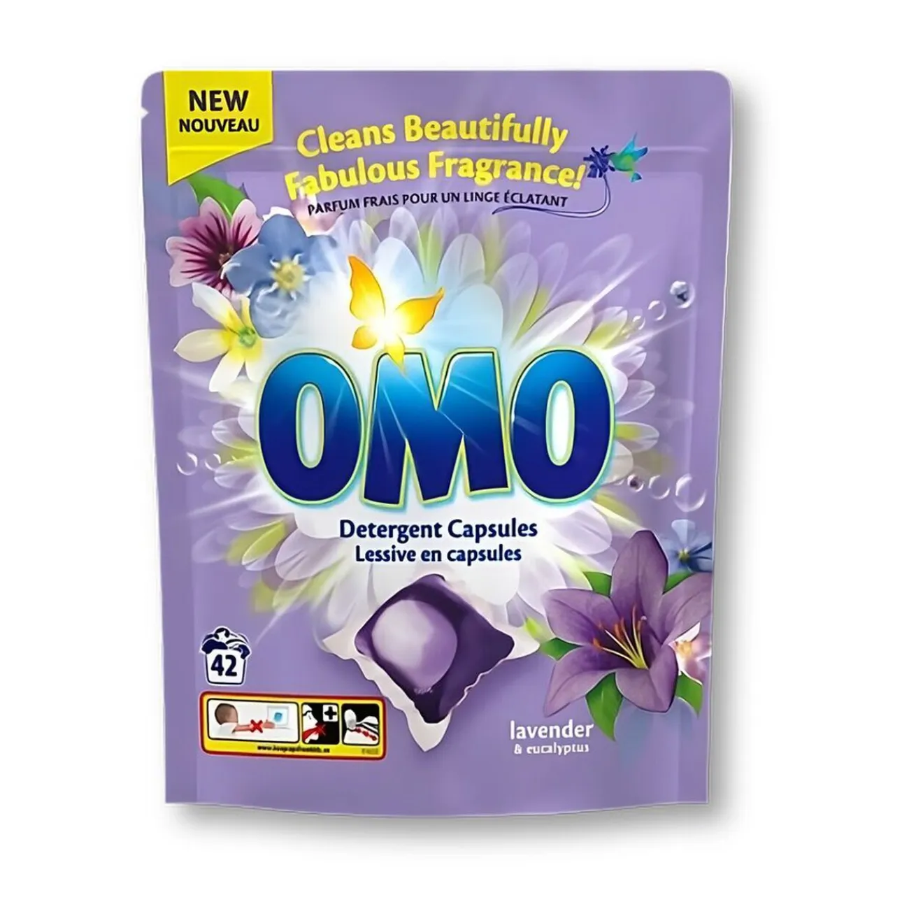 Gifi Entretien Du Linge|Lessive capsule OMO lavande et eucalyptus 42 pods