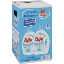 Gifi Entretien Du Linge|Lessive LE CHAT BB 44 doses X2