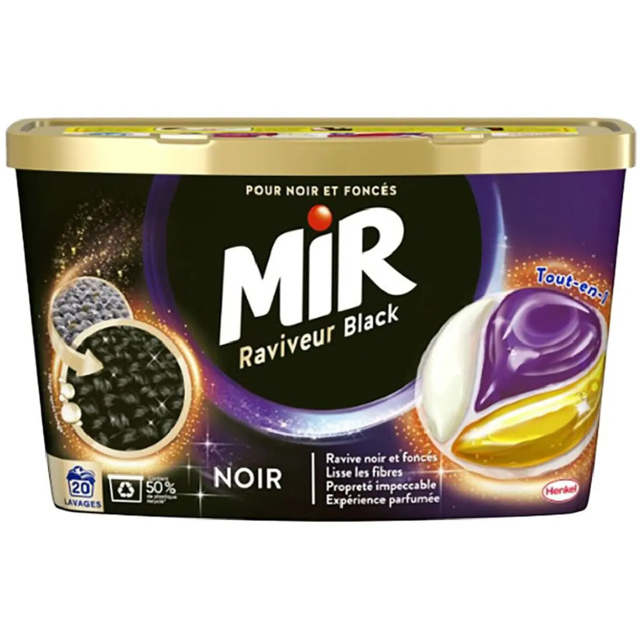 Gifi Entretien Du Linge|Lessive liquide Pods Mir raviveur Noir 270g - 20 lavages
