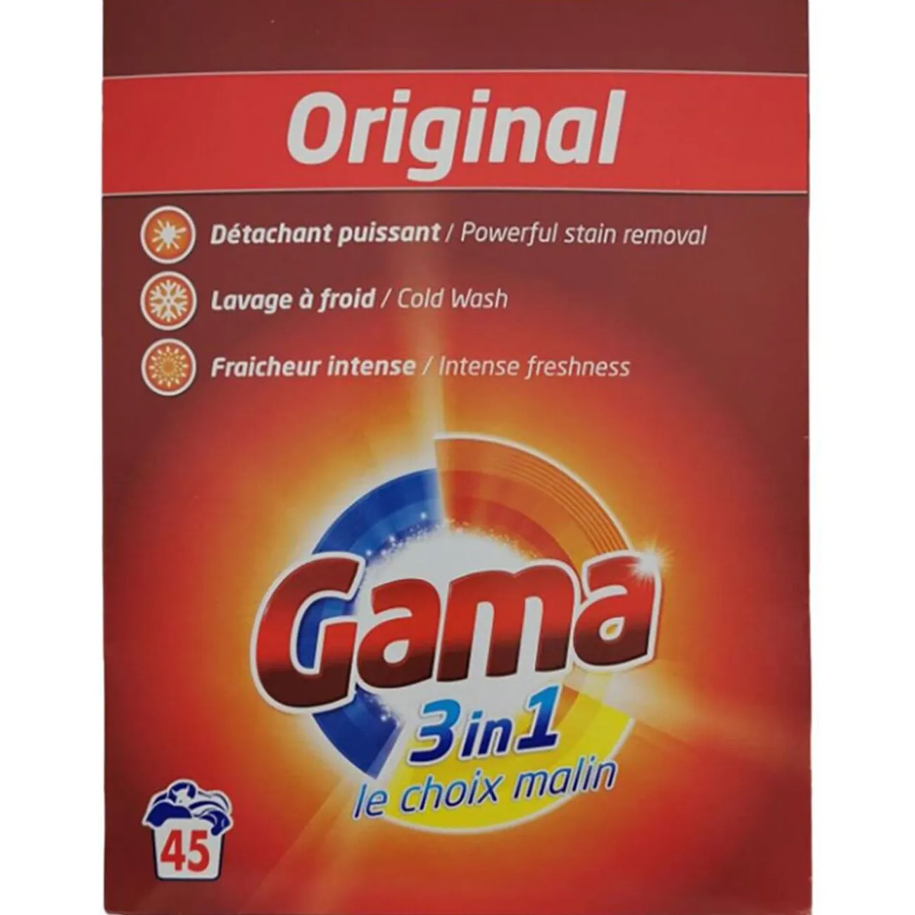 Gifi Entretien Du Linge|Lessive poudre Gama Original 2,925 kg - 45 lavages