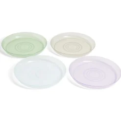 Sale Gifi Lot de 4 assiettes pour enfant Ø18,5cm plastique coloré