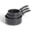 Sale Gifi Lot de 3 casseroles tous feux sauf induction aluminium noir Ø14/16/20cm