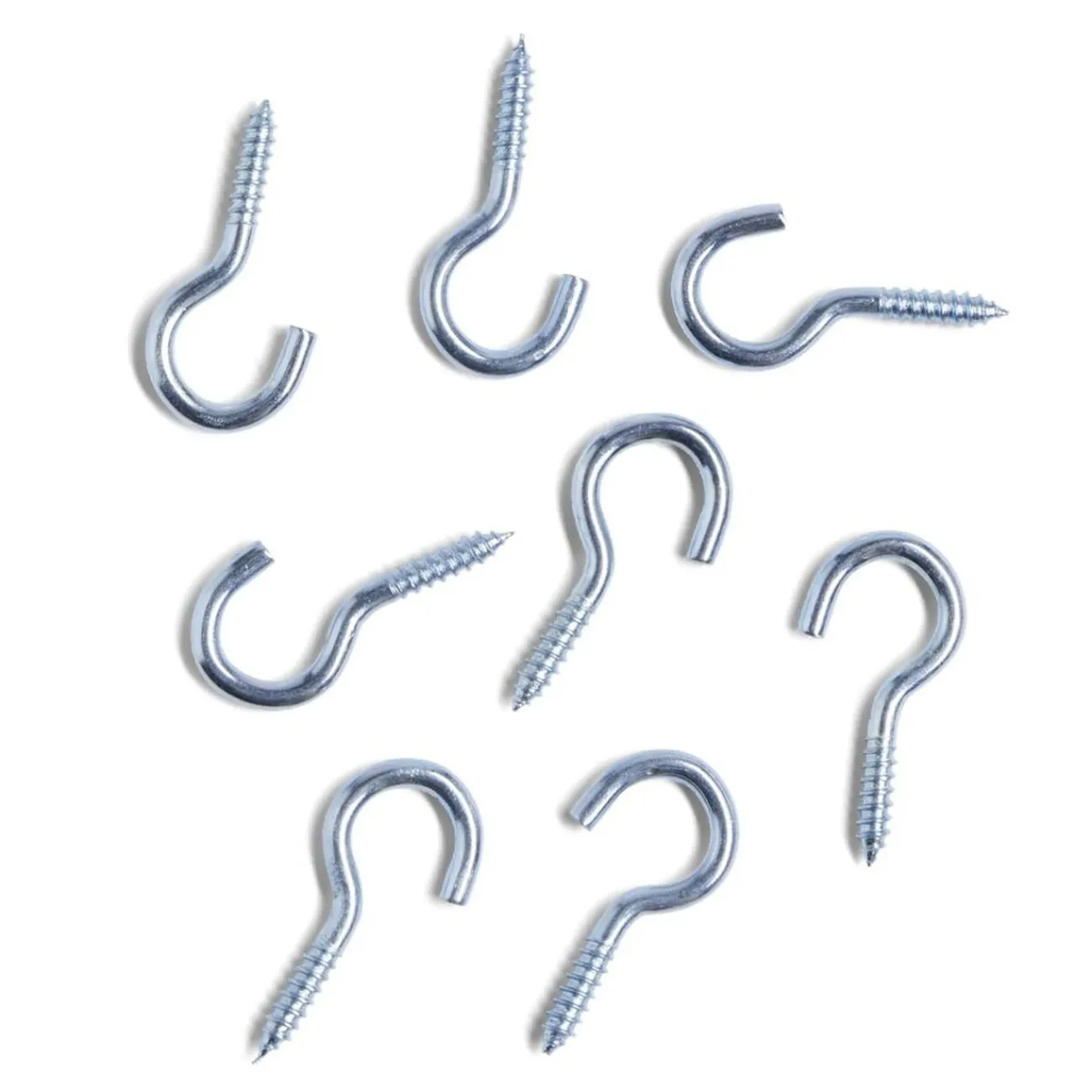 Gifi Quincaillerie^Lot de 8 crochets ouverts gris Ø3,5x20mm