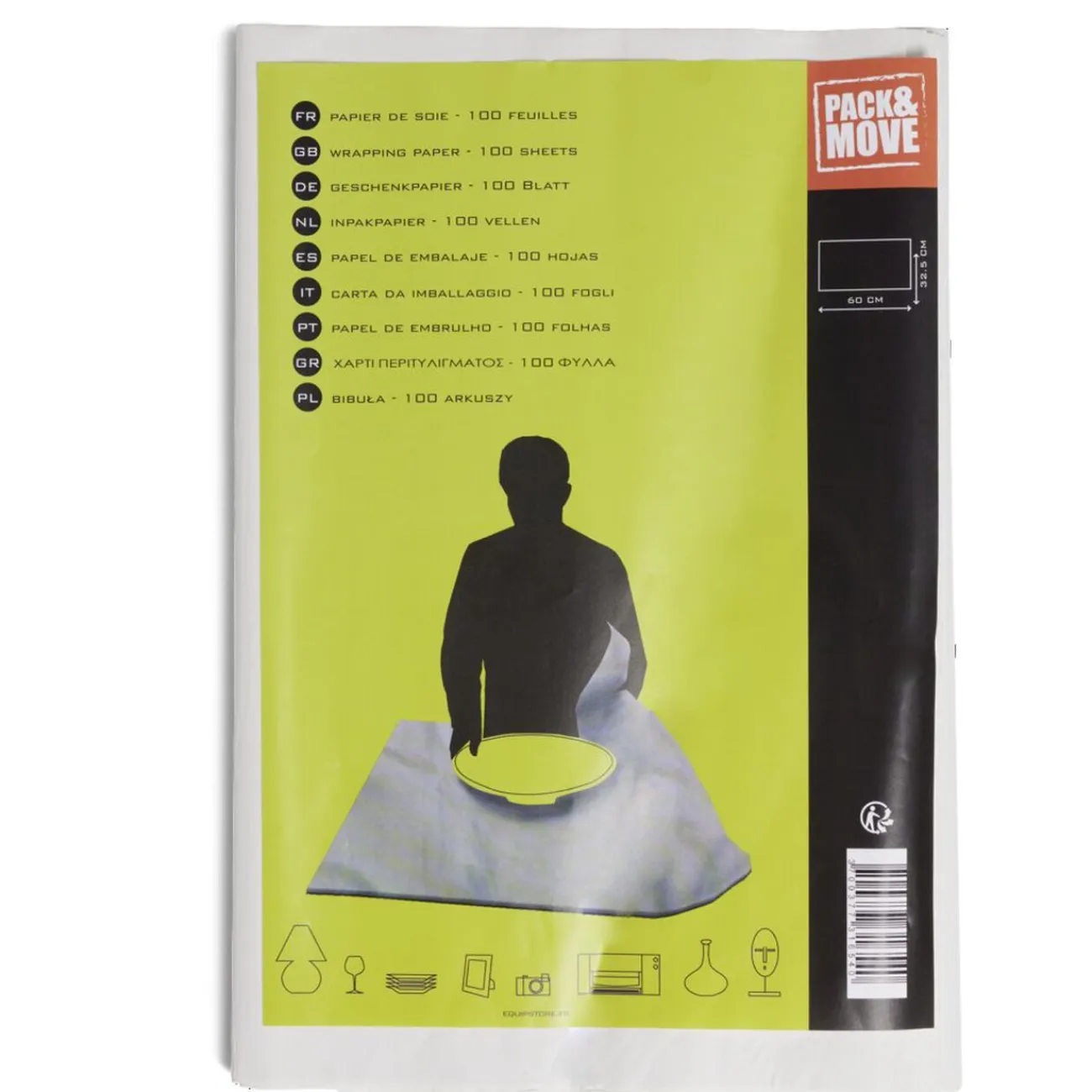Gifi Outils Bricolage^Lot de 100 feuilles de papier de soie 32,5x60cm