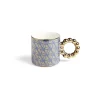 Best Gifi Lot de 2 mugs 30cl design chic bleu foncé et doré
