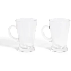 Best Gifi Lot de 2 tasses à café 170ml verre transparent