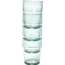 Best Gifi Lot de 4 verres bas en plastique effet martelé