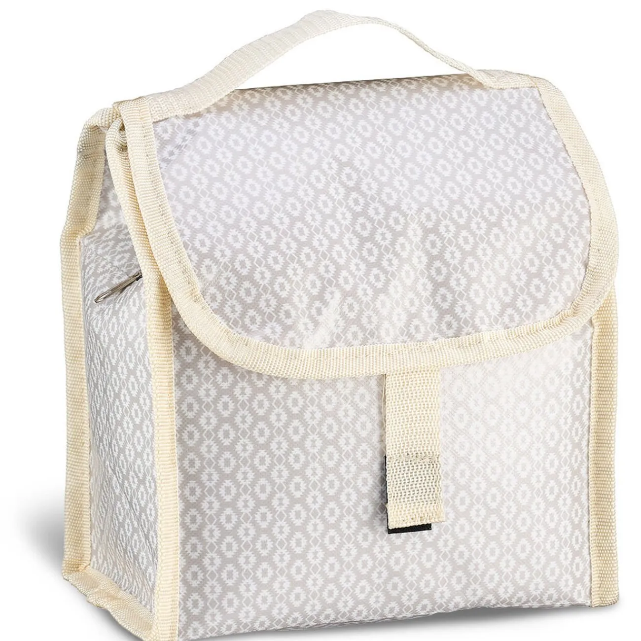 Discount Gifi Lunch bag réfrigérant beige et gris motif macramé