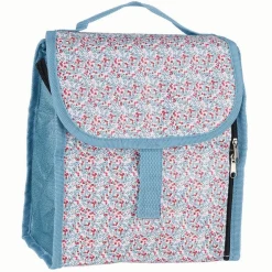 Sale Gifi Lunch bag réfrigérant blanc et bleu motif fleuri rouge 2,3 L