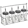 Best Gifi Mason jar "Happy" avec paille x4