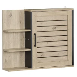 Gifi Aménagement Salle De Bain^Meuble mural bois 60xH50x14cm