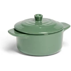 Best Gifi Mini cocotte individuelle en céramique avec couvercle - rouge ou vert