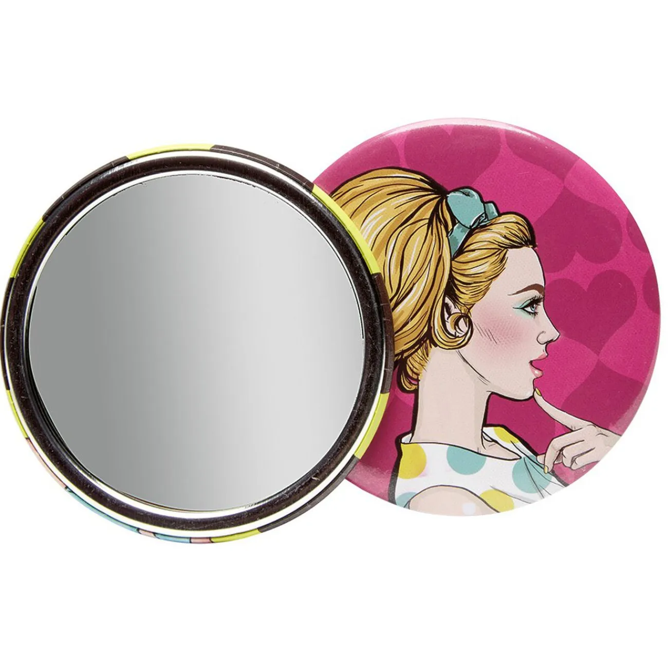 Gifi Aménagement Salle De Bain^Miroir de poche rose