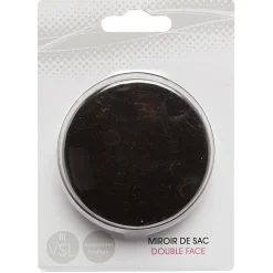Gifi Aménagement Salle De Bain^Miroir de sac double face rond noir