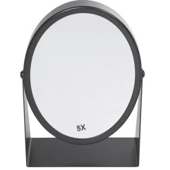 Gifi Aménagement Salle De Bain^Miroir ovale à poser métal noir