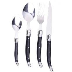 Best Gifi Ménagère inox manche noir 24 pièces