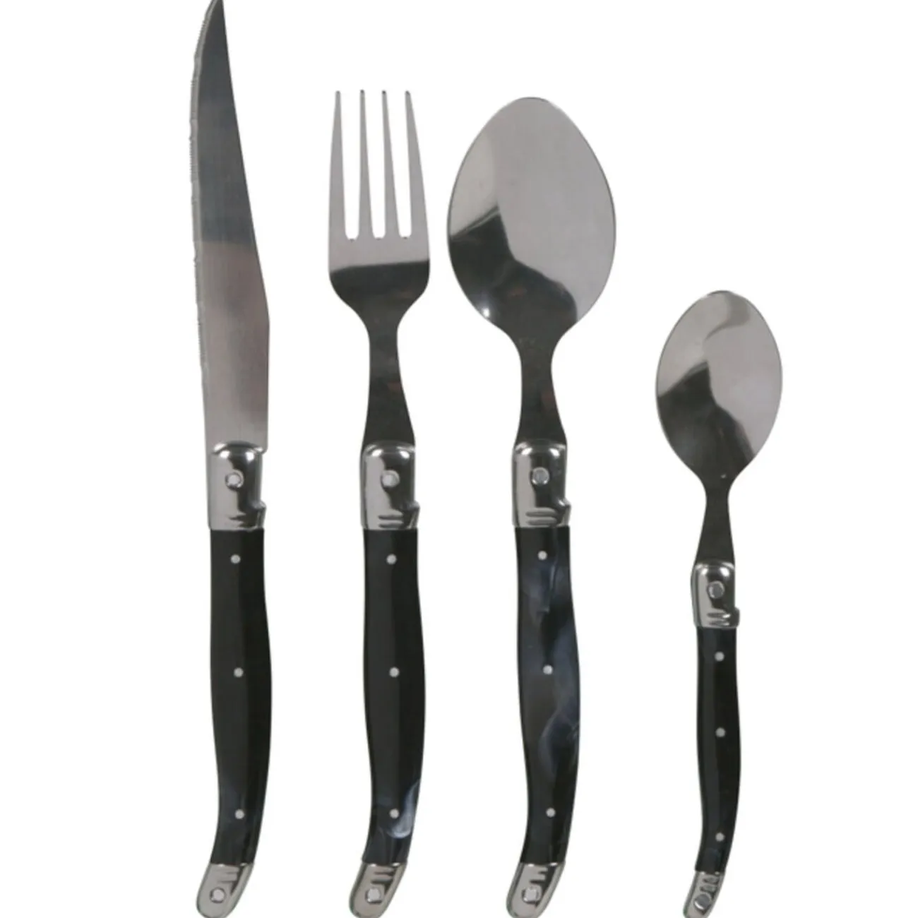 Sale Gifi Ménagère 24 pièces noire Muranu