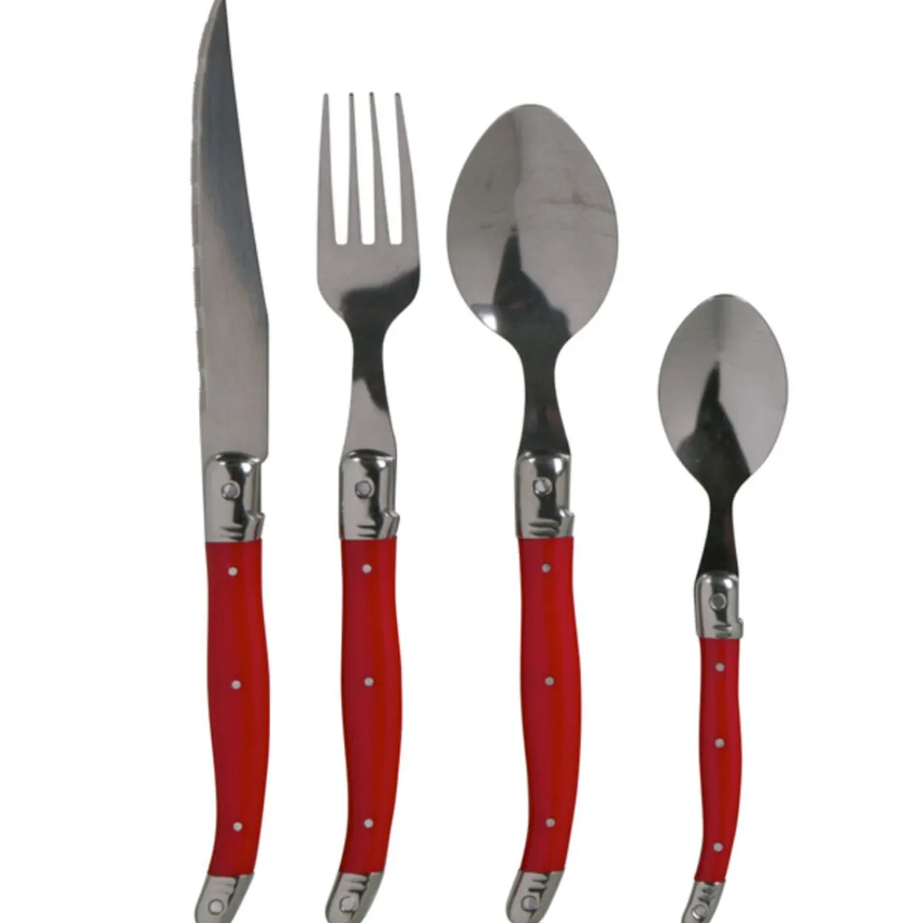 Best Gifi Ménagère 24 pièces rouge Muranu