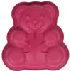 Online Gifi Moule carré silicone forme nounours rose